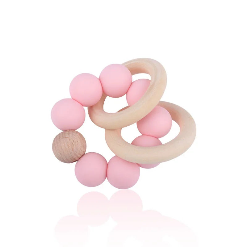 Teethers for Baby Teething Toy Silicone Bead Chew Newborn Bath Bébé Accessories Mordedores De Silicona Para Silicone toys