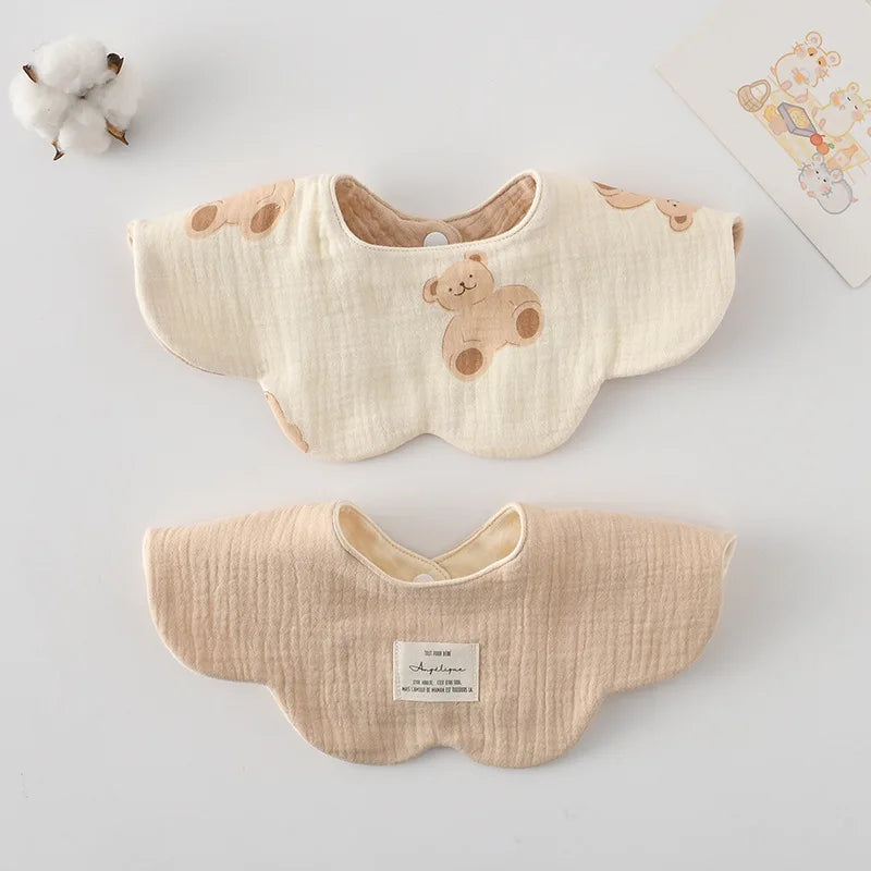 New Cute Cotton Baby Feeding Drool Bib Infants Two-sided Usable Saliva Towel Soft Burp Cloth For Newborn Toddler Kids Bibs