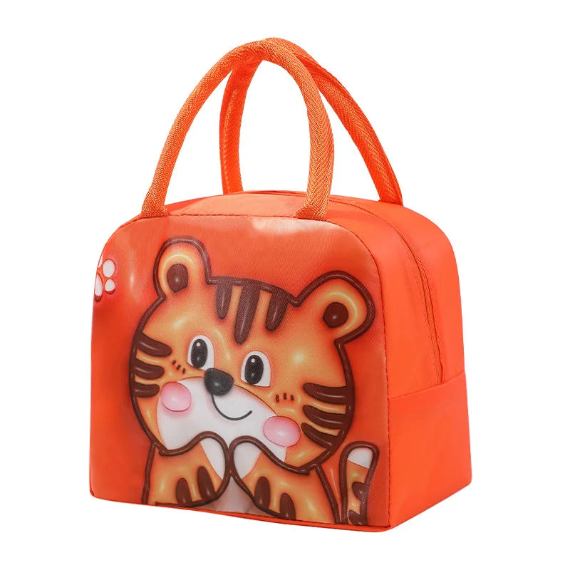 Kids Lunch Bag for School Portable Thermal Bag Children Cartoon Insulated Lunch Bag Cooler Bento Pouch Dinner Container Handbags