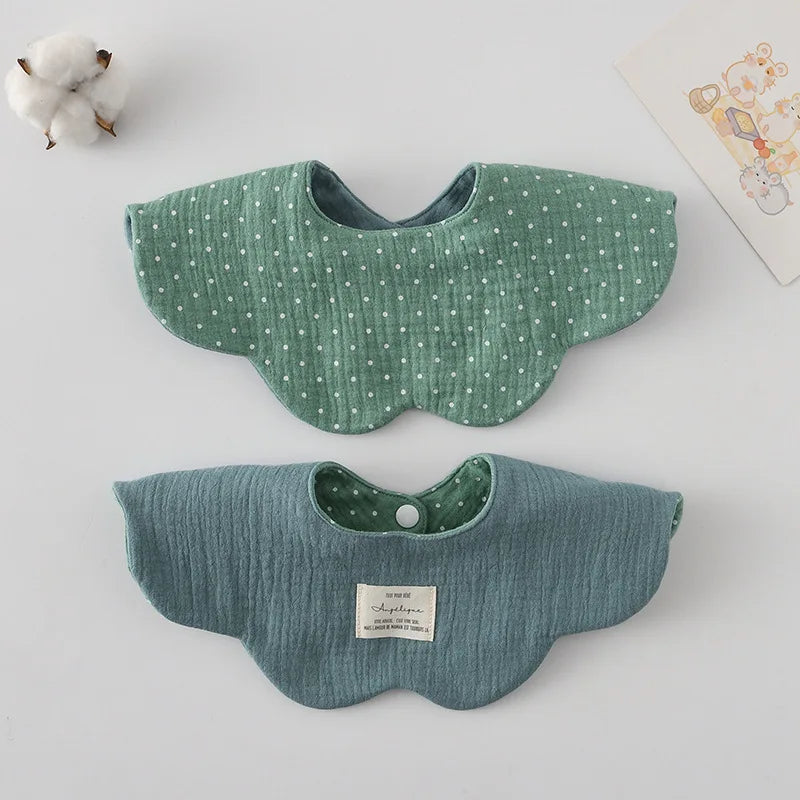 New Cute Cartoon Two-sided Usable Baby Feeding Drool Bib Infants Saliva Towel Cotton Burp Cloth For Newborn Toddler Kids Bibs