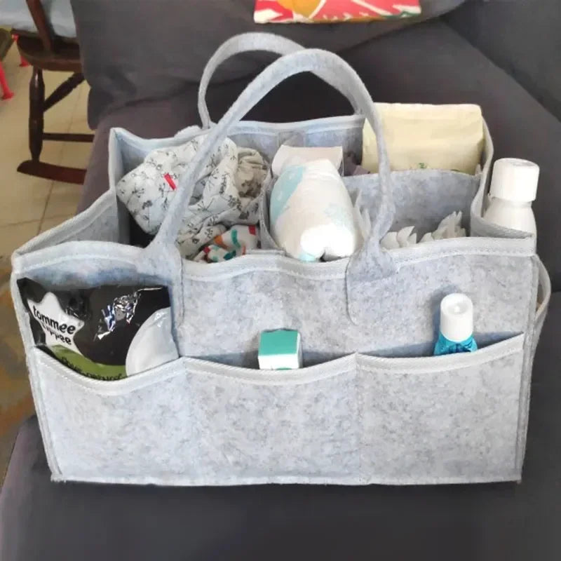38*23*18cm Baby Diaper Caddy Organizer Portable Holder Bag for Changing Table and Car Nursery Essentials Storage Bins