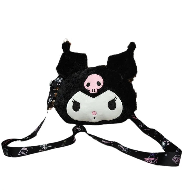 Sanrio Plush Cinnamoroll Melody Kuromi Women Tote Handbags Shoulder Bags Fashion Female Messenger Bags Purses Xmas Gifts