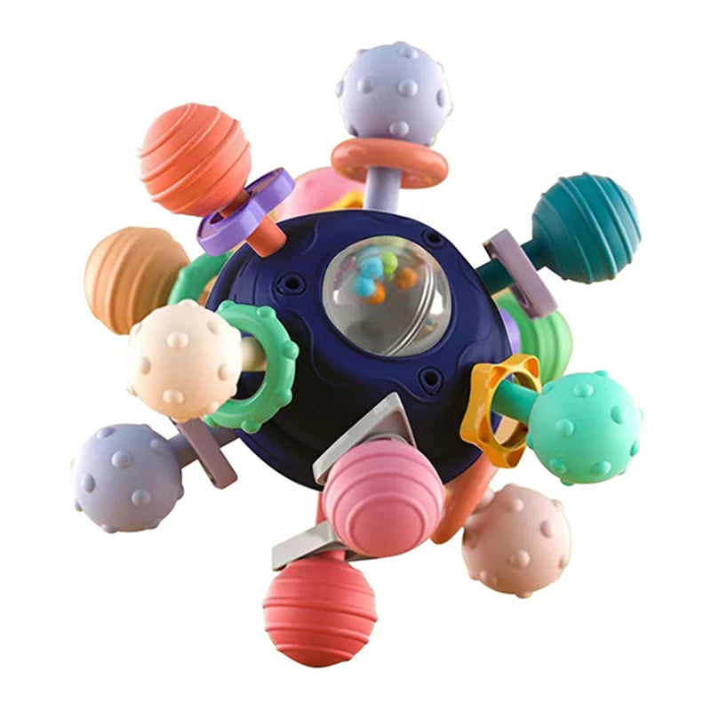 Montessori Baby Teething Toys Sensory Chew Teething Ball Rattle Grasping Activities Babies Toys for 0-18 Months Girls Boys Gifts