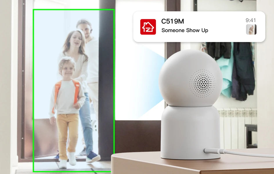 ZOSI C519M 4MP HD Indoor Baby Monitor 1.44 Inch Screen 2.4G/5G WiFi Video Call Auto Tracking Wireless IP Smart Surveillance Cam