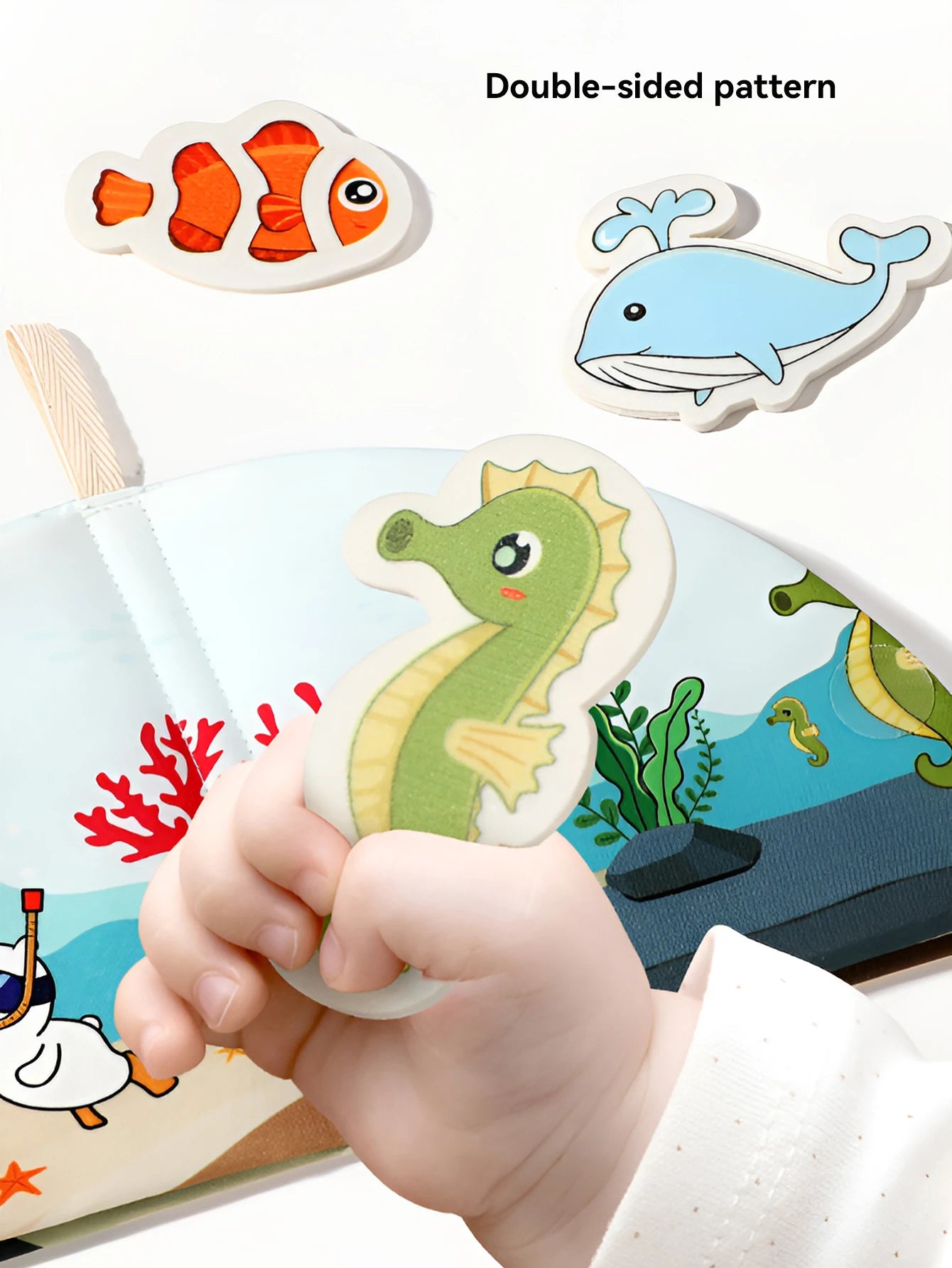 Children's tear book baby cloth book toy picture matching can tear paste repeatedly tear paste cloth art