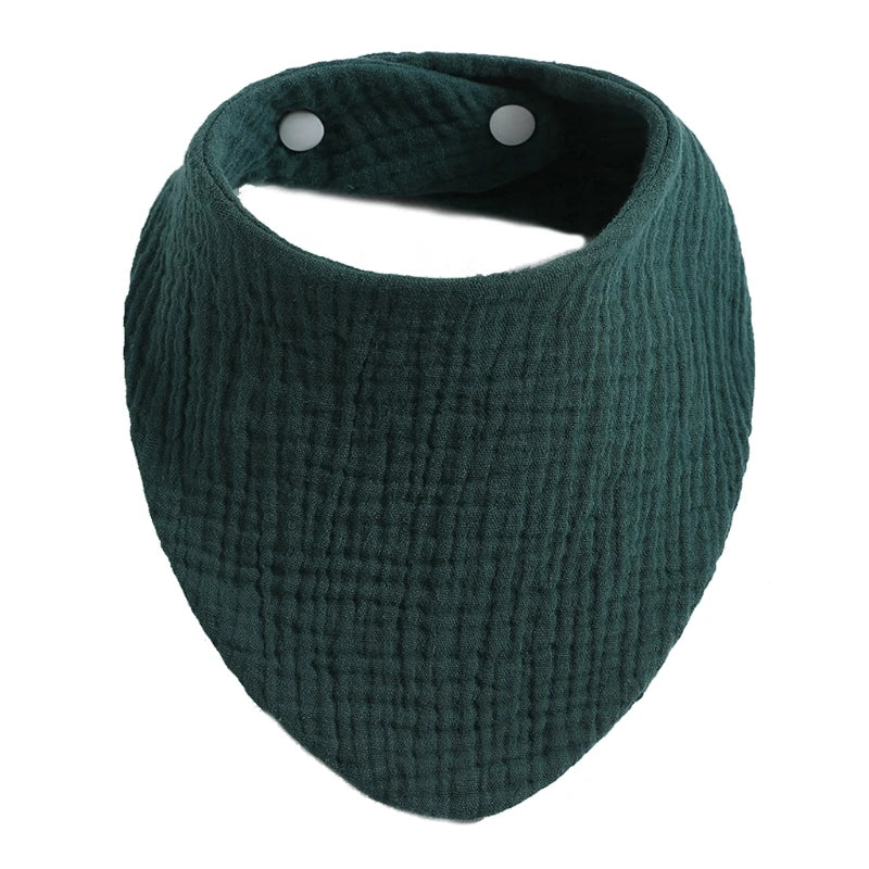 Baby Infant Cotton Bib Solid Color Scarf Feeding Saliva Towel Bandana Burp Cloth Boy Girl Babies Accessories Newborn