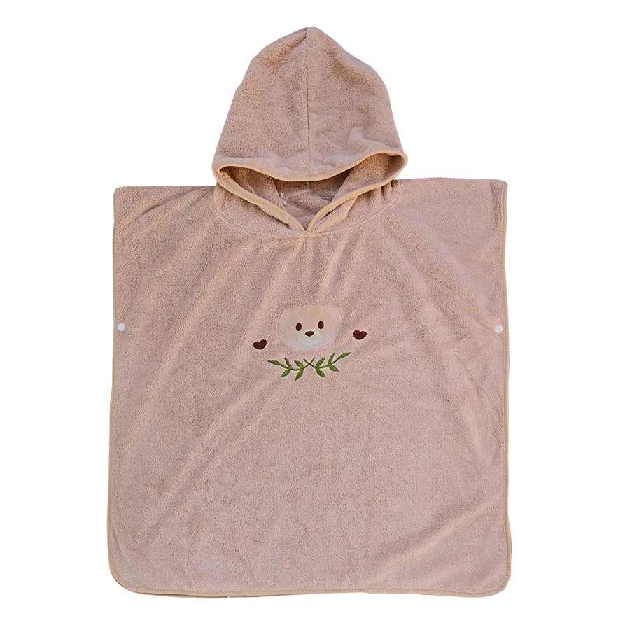 Baby Bath Towel Hooded Soft Coral Velvet Child Bathrobe Cute Cartoon Animal Warm Toddler Sleeping Swaddle Wrap Towel Blanket