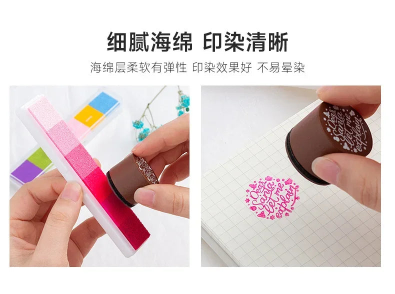 Journamm Finger Painting Kit Drawing Stencils Colorful Inkpad DIY Scrapbooking Creative Stationery Paint Tool School Supplies