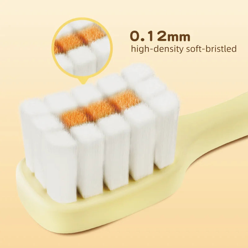 2/4/6/8pcs Cute Duck Children Toothbrushes 0.12mm High-Density Soft-Bristled Tooth Brush Non-Slip Tothbrush For Kids Aged 3-12