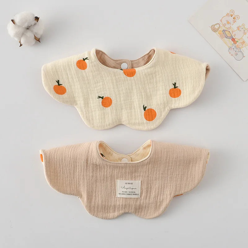 New Cute Cotton Baby Feeding Drool Bib Infants Two-sided Usable Saliva Towel Soft Burp Cloth For Newborn Toddler Kids Bibs