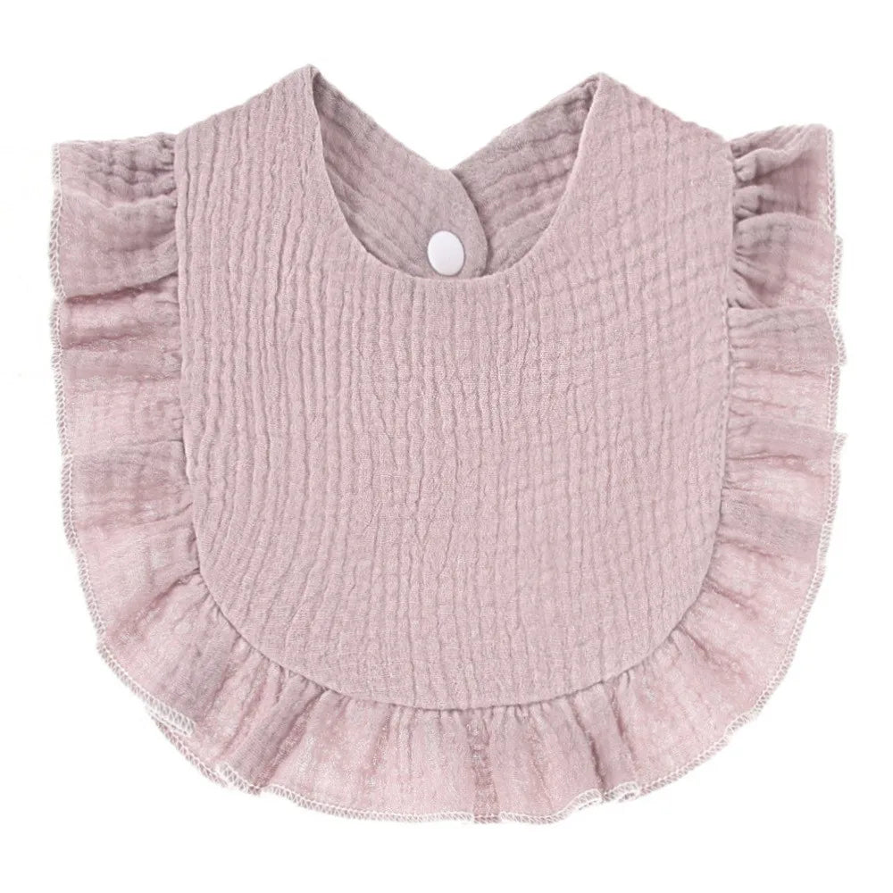Cotton Soft Baby Print Bibs Solid Color Infant Bib Newborn Burp Cloths Bandana Scarf for Kids Boy Girls Feeding Saliva Towel