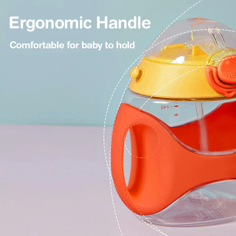 Dr.isla Kids Water Sippy Cup With Straw Cartoon Leakproof Water Bottles Outdoor Portable Drink Bottle Children's Lovely Cup