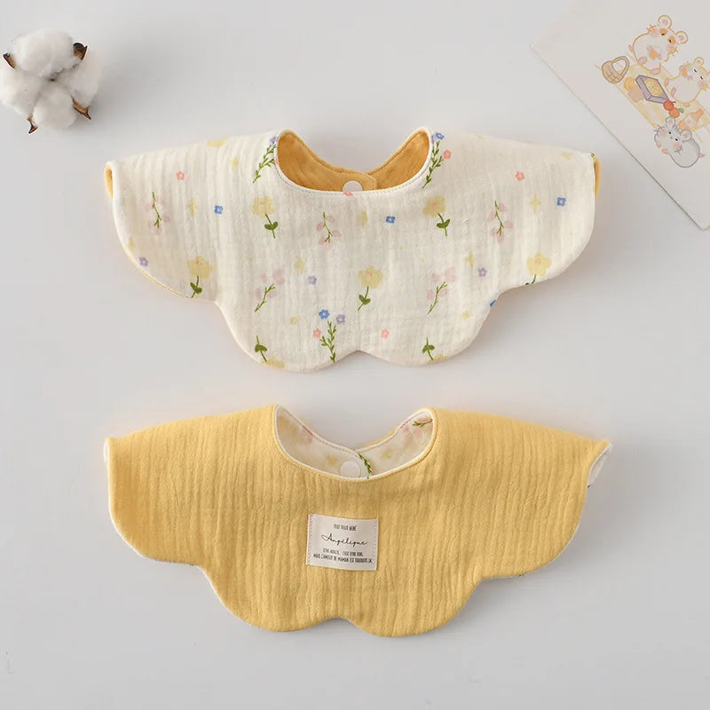 New Cute Cotton Baby Feeding Drool Bib Infants Two-sided Usable Saliva Towel Soft Burp Cloth For Newborn Toddler Kids Bibs