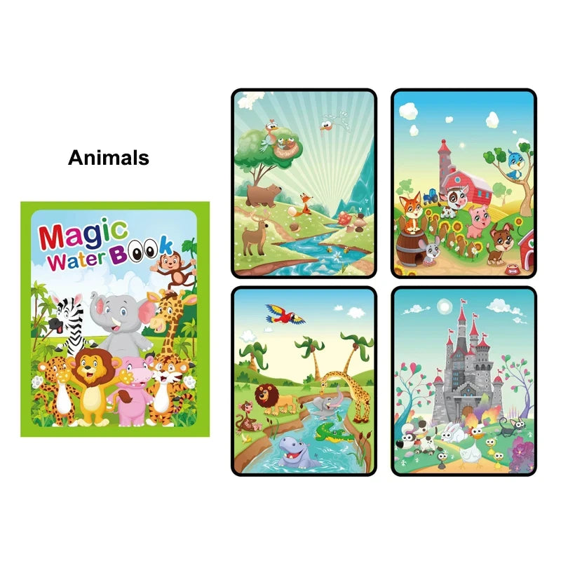 Coloring Books Baby Magic Water Book Montessori Educational Toys Children 1 Year Reusable Painting Kids Games