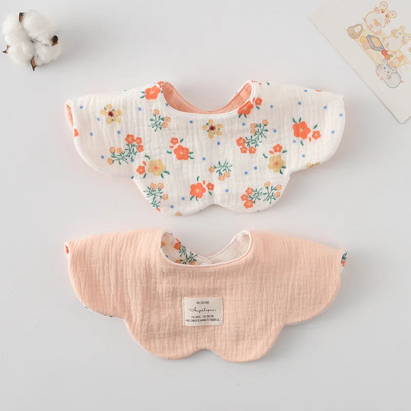 New Cute Cotton Baby Feeding Drool Bib Infants Two-sided Usable Saliva Towel Soft Burp Cloth For Newborn Toddler Kids Bibs