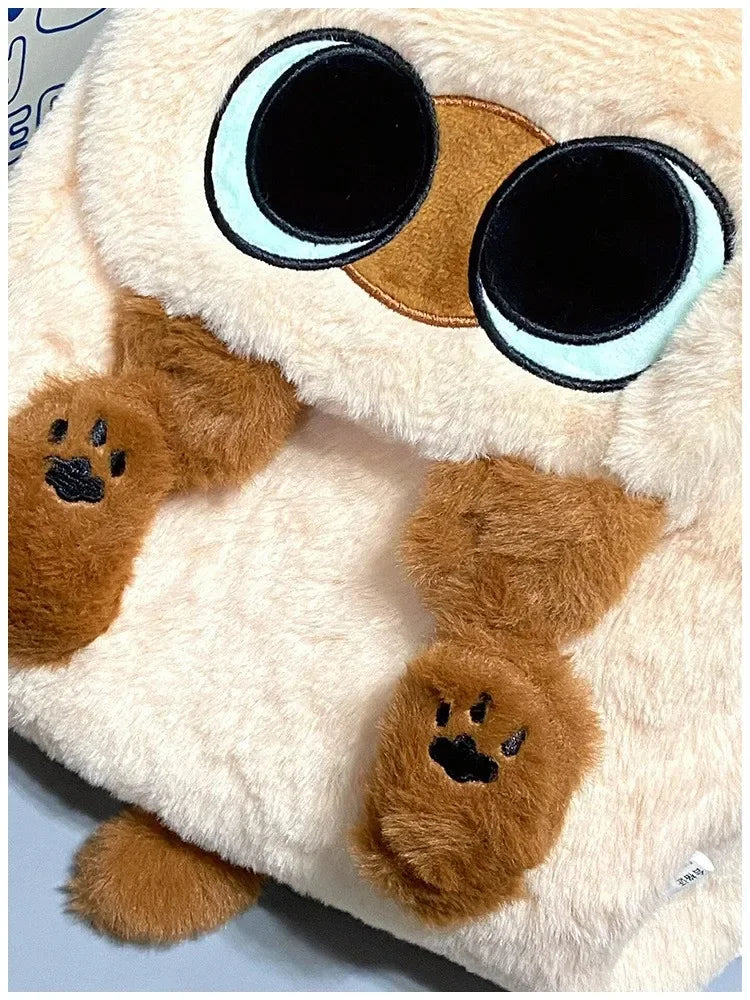 Student School Bag Artificial Fur Plush Capybara Bag Casual All-match Fur Bag Large Capacity Backpack School Backpack Mochila