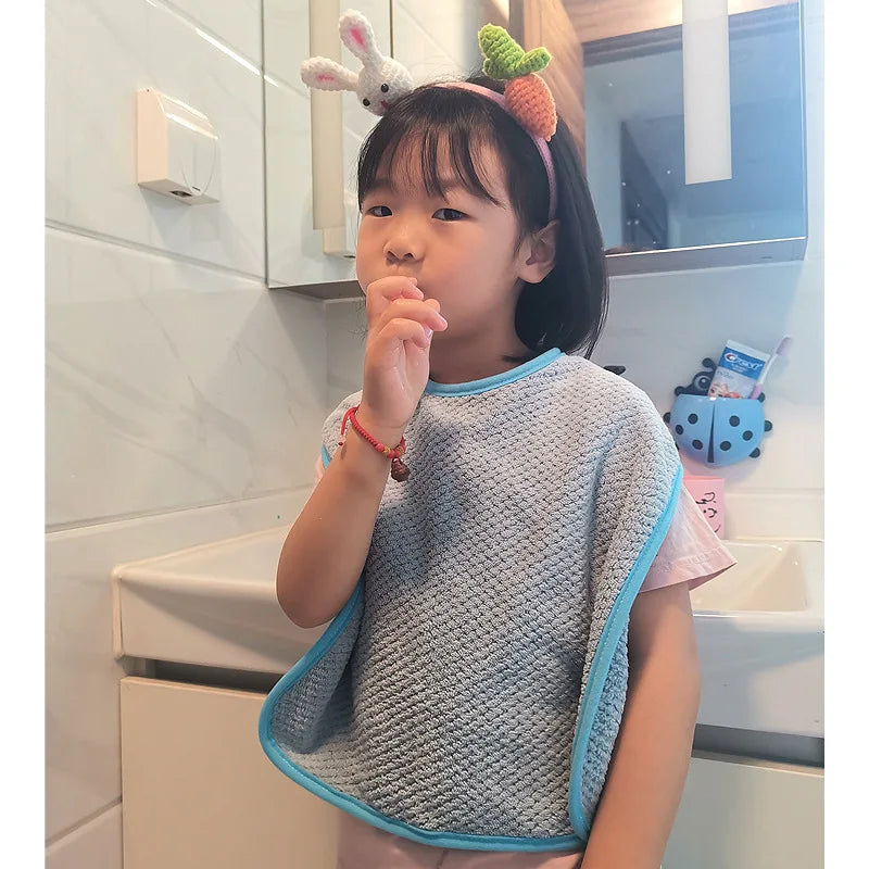 Kids Feeding Eating Apron Baby Saliva Towel Waterproof Infant Bibs Boys Girls Ruffle Towel Toddler Newborn Burp Cloths Water