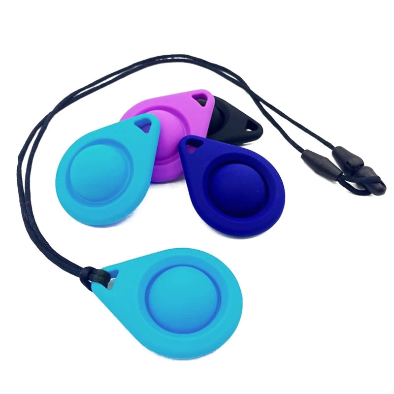 Baby Silicone Teether Kids Chew Necklace Sensory Chewy Pendant Teething Toys for Autism ADHD Special Needs