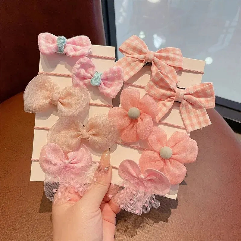 10pcs Hair Accessories Girls Scrunchies Aesthetic Lacos De Cabelo Infantil Bands Kids Bandeaux Elastiquec Headbands Bandes Cute