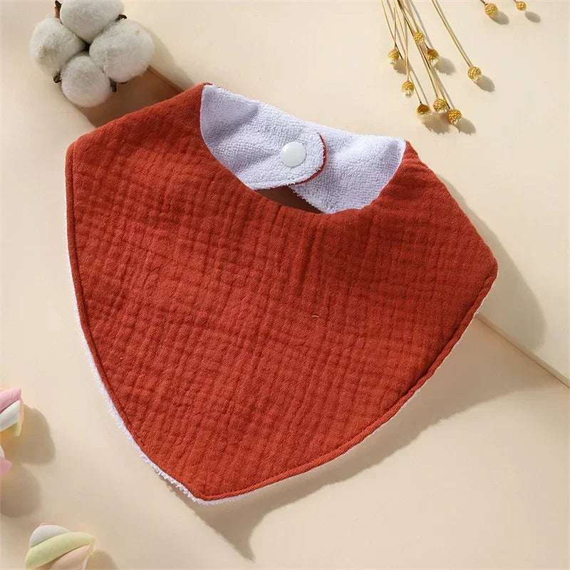 New Baby Cartoon Animal Triangle Bib Pure Cotton Waterproof Boy Girl Kid Printed Saliva Towel Newborn Infant Anti Spitting Cloth