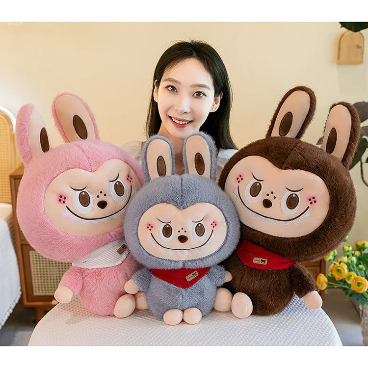 Rabbit Labubu Plush Toy Cartoon Cute Doll Cloth Doll Childrens Accompany Sleeping Soft Plush Pillow Doll Birthday Gift Kids Toys
