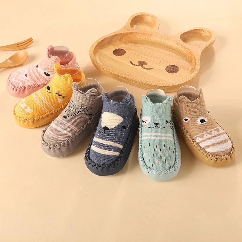 2025 New Born Baby Socks with Rubber Soles Infant Baby Girls Boys Shoes Spring Autumn Baby Floor Socks Anti Slip Soft Sole Sock