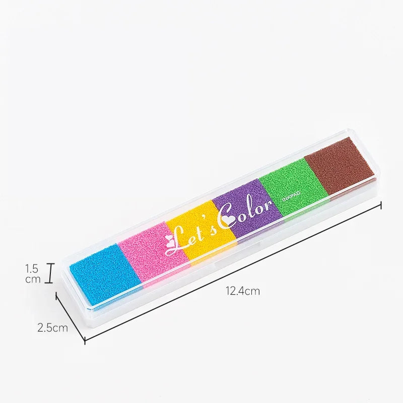 Journamm Finger Painting Kit Drawing Stencils Colorful Inkpad DIY Scrapbooking Creative Stationery Paint Tool School Supplies