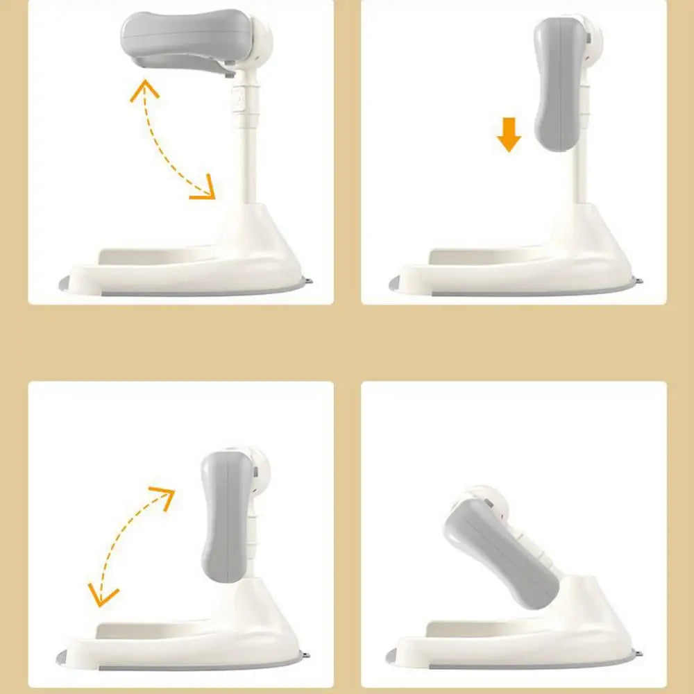 Portable Baby Bath Stand djustable Height Baby Shower Standing Support Wash Seat with Armrest Bath Helper Anti-Skip Base