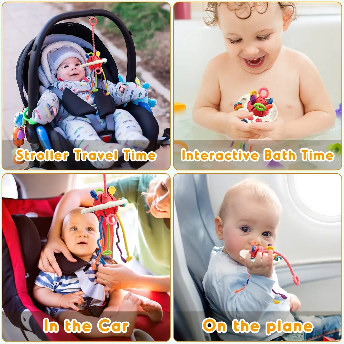 Baby Toys 0 12 Months Silicone Teething Toy Remote Control Shape Bear Teether Chew Toys Relief Teeth Gum Sensory Toys for Babies