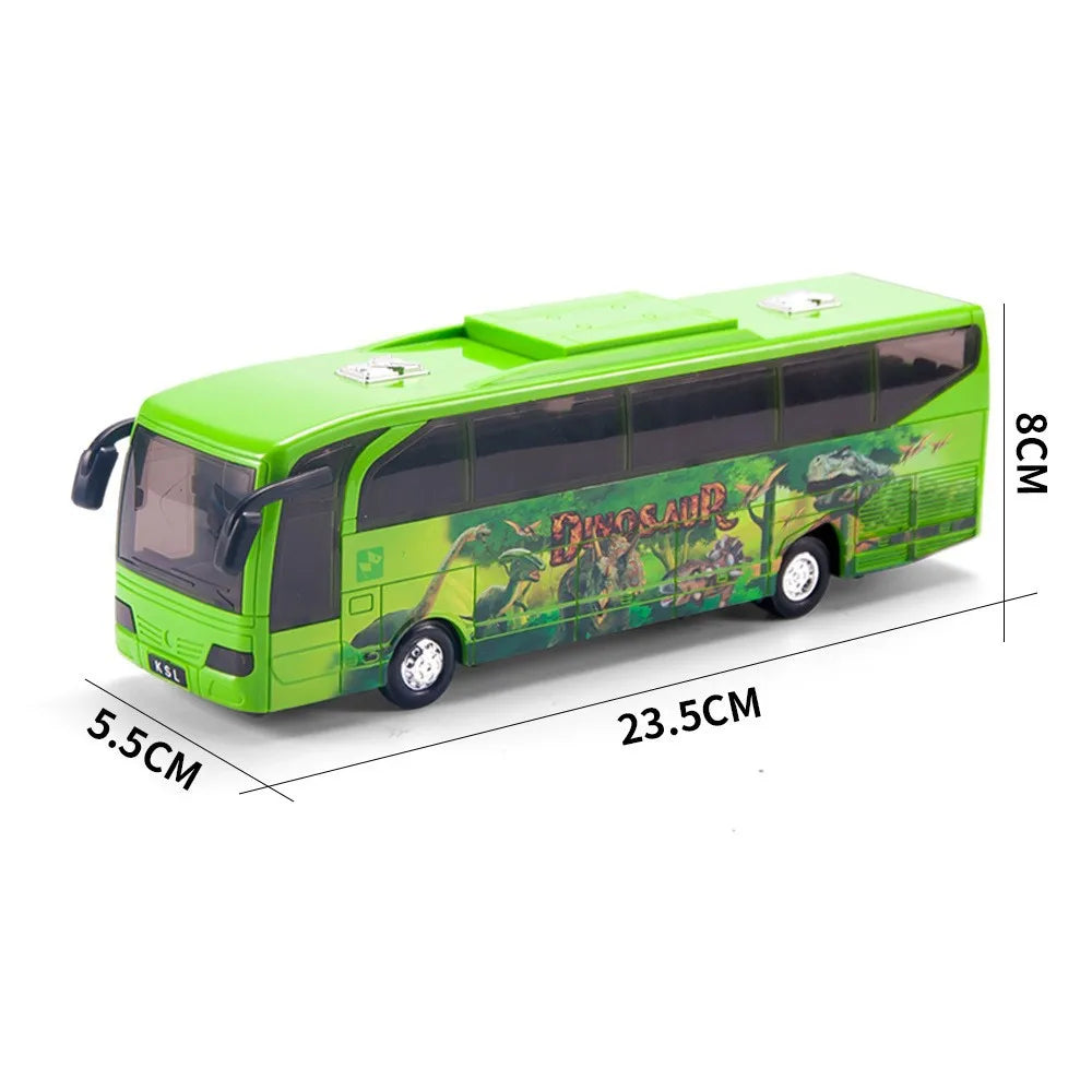 School Bus Toys Cars Plastics Little Cars City Bus With Sound And Light Up Friction Powered Cars Play Toys Gift For Kids