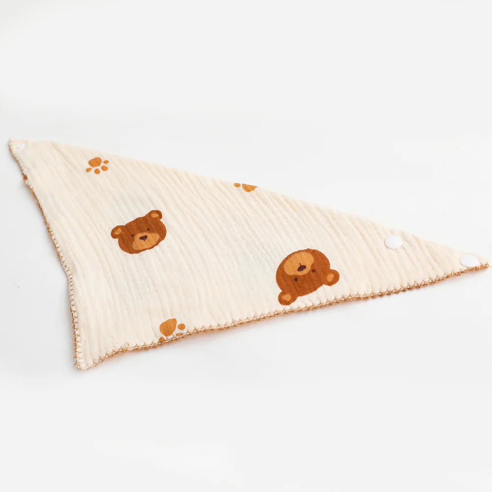 Baby Cotton Bibs Triangle Soft Lace Burp Cloth Saliva Towel Apron Bandana Scarf for Boys Girls Feeding Drool Bib Korean Style