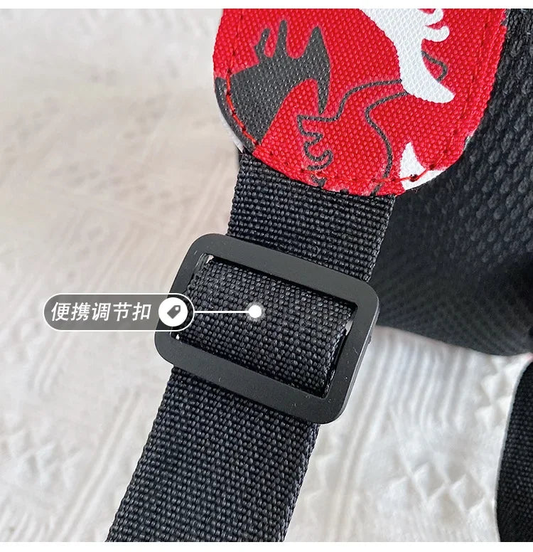 Kids Waist Bags Cartoon Dinosaur Print Outdoor Travel High Capacity Crossbody Zipper Bag Girl Boy Gift Children Chest Pouch Pack