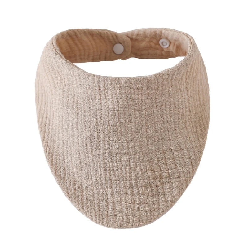 Baby Infant Cotton Bib Solid Color Scarf Feeding Saliva Towel Bandana Burp Cloth Boy Girl Babies Accessories Newborn