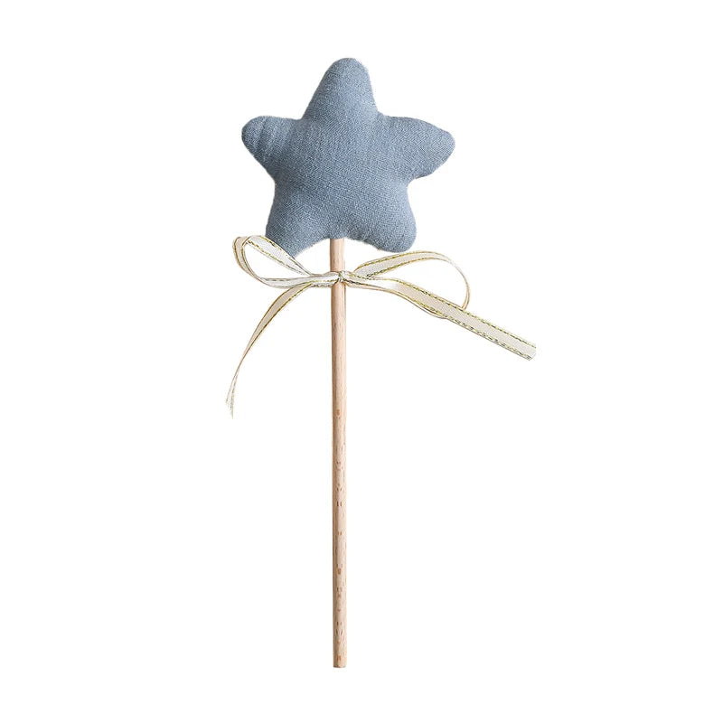 1PC Baby Rattle Toy Beech Wooden Star Wooden Magic Wand Wood Teething Rodent Nursing Accessories Montessori Toys Play Gym Toy