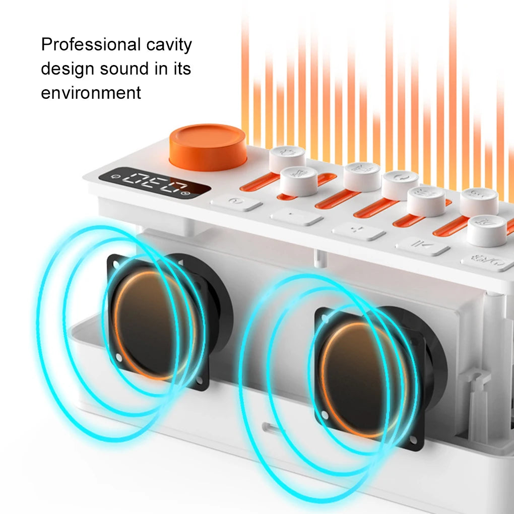 Smart Sleep Aid Speaker RGB 12 Colors Night Light With 8 Nature Sounds White Noise Sleep Machine Bluetooth-compatible Speaker