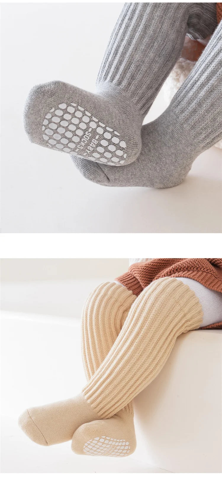 Lawadka Newborn Baby Girl Boy Socks Winter Thick Warm Baby Knee High Long Socks for Girls Boys Soft Toddler Sock Anti slip 0-4Y