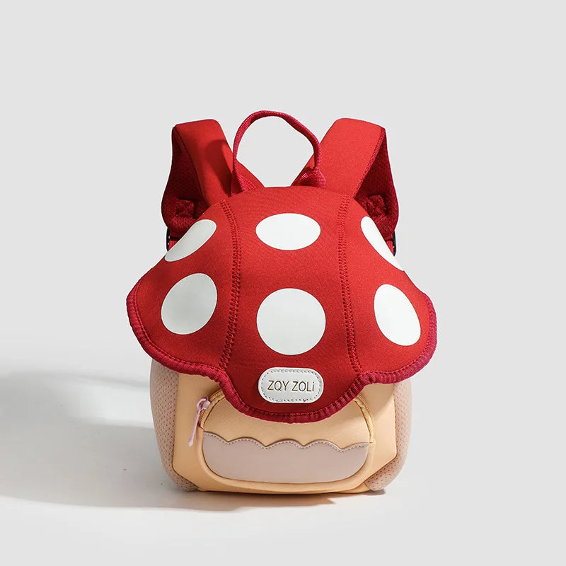 Kid Backpack Cute Mushroom Apple Kindergarten Cartoon Pink Mini Travel Bag Schoolbag Preschool Gift for Toddler Girl Boy 3-6