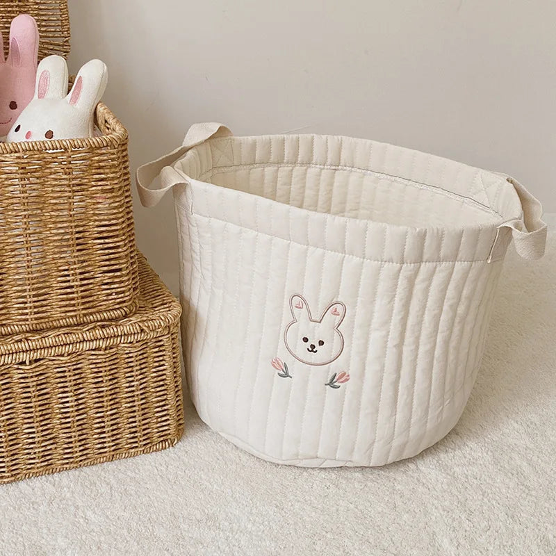 2022 New Diaper Bag Nappy Caddy Baby Items Toy Storage Bag for Newborn Crib Organizer Bedding Cotton Embroidery Mommy Bag Bebe