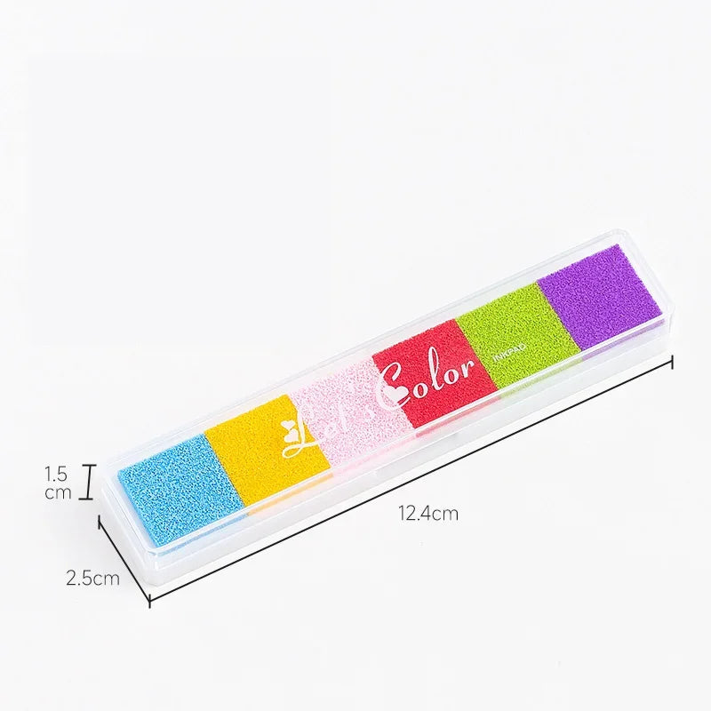 Journamm Finger Painting Kit Drawing Stencils Colorful Inkpad DIY Scrapbooking Creative Stationery Paint Tool School Supplies