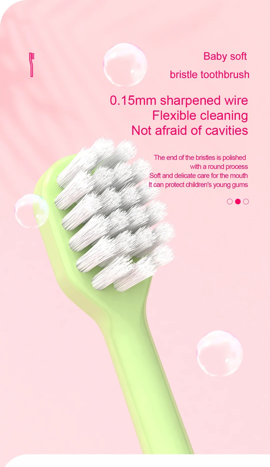 4/10 pcs Children's soft bristled toothbrush, cleaning and protecting gums, suitable for babies aged 6-12 years old