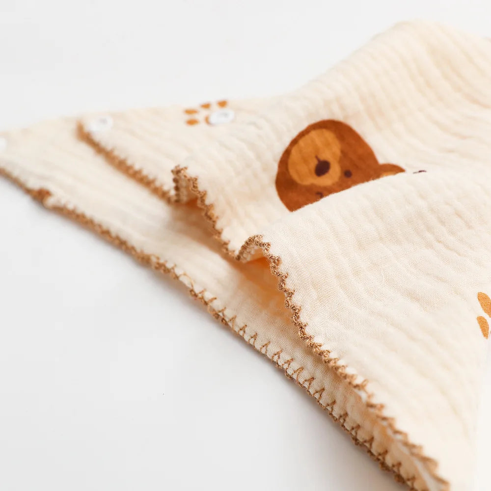 Baby Cotton Bibs Triangle Soft Lace Burp Cloth Saliva Towel Apron Bandana Scarf for Boys Girls Feeding Drool Bib Korean Style