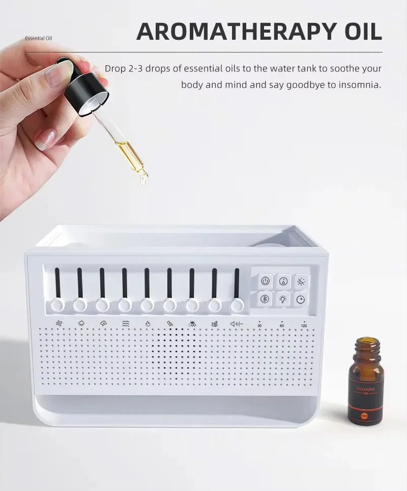 C221 Portable White Noise Built-in Bluetooth Speaker Humidifier Sleep Aid Device All-in-one Machine with 8 Group Nature Sounds