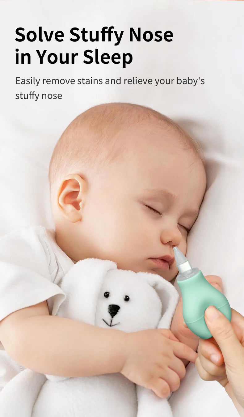 Simple Silicone Baby Nasal Aspirator Sucker Cleaner Nose Wash Anit Backflow Snot Cleaner