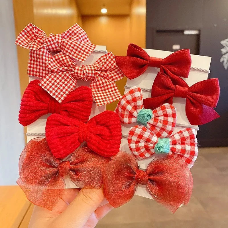 10pcs Hair Accessories Girls Scrunchies Aesthetic Lacos De Cabelo Infantil Bands Kids Bandeaux Elastiquec Headbands Bandes Cute