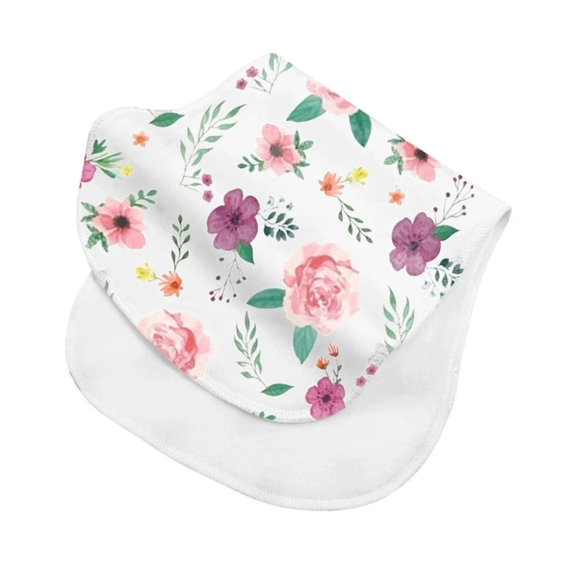 2-Layer Burp Cloth Newborn Bibs Absorbent Baby Feeding Teething Bibs Soft-Cotton Burp Cloths for Babies Baby Shower-Gift