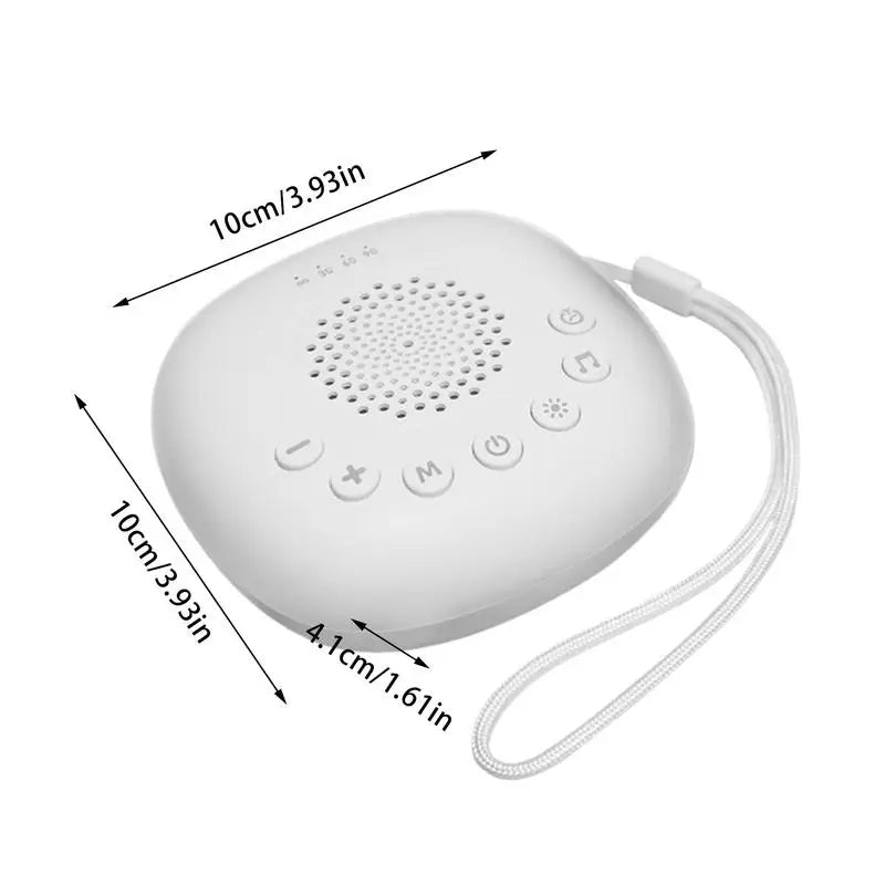 White Noise Machine Portable Sleep Calming Accessories USB Rechargeable Sleep Aid Soother For Bedroom Nursery Travel Meditation