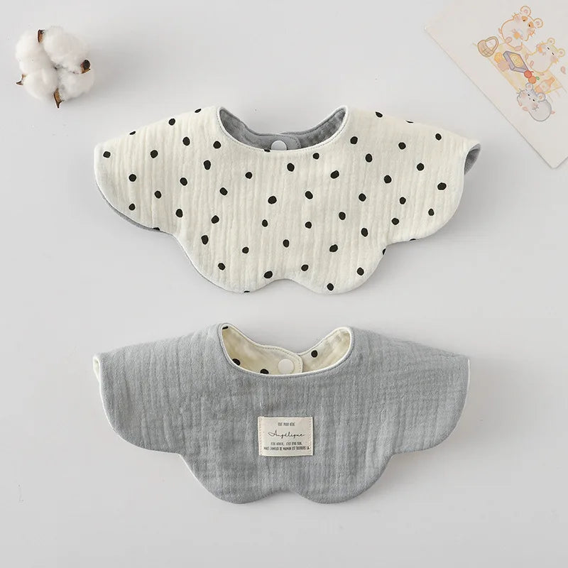 New Cute Cotton Baby Feeding Drool Bib Infants Two-sided Usable Saliva Towel Soft Burp Cloth For Newborn Toddler Kids Bibs