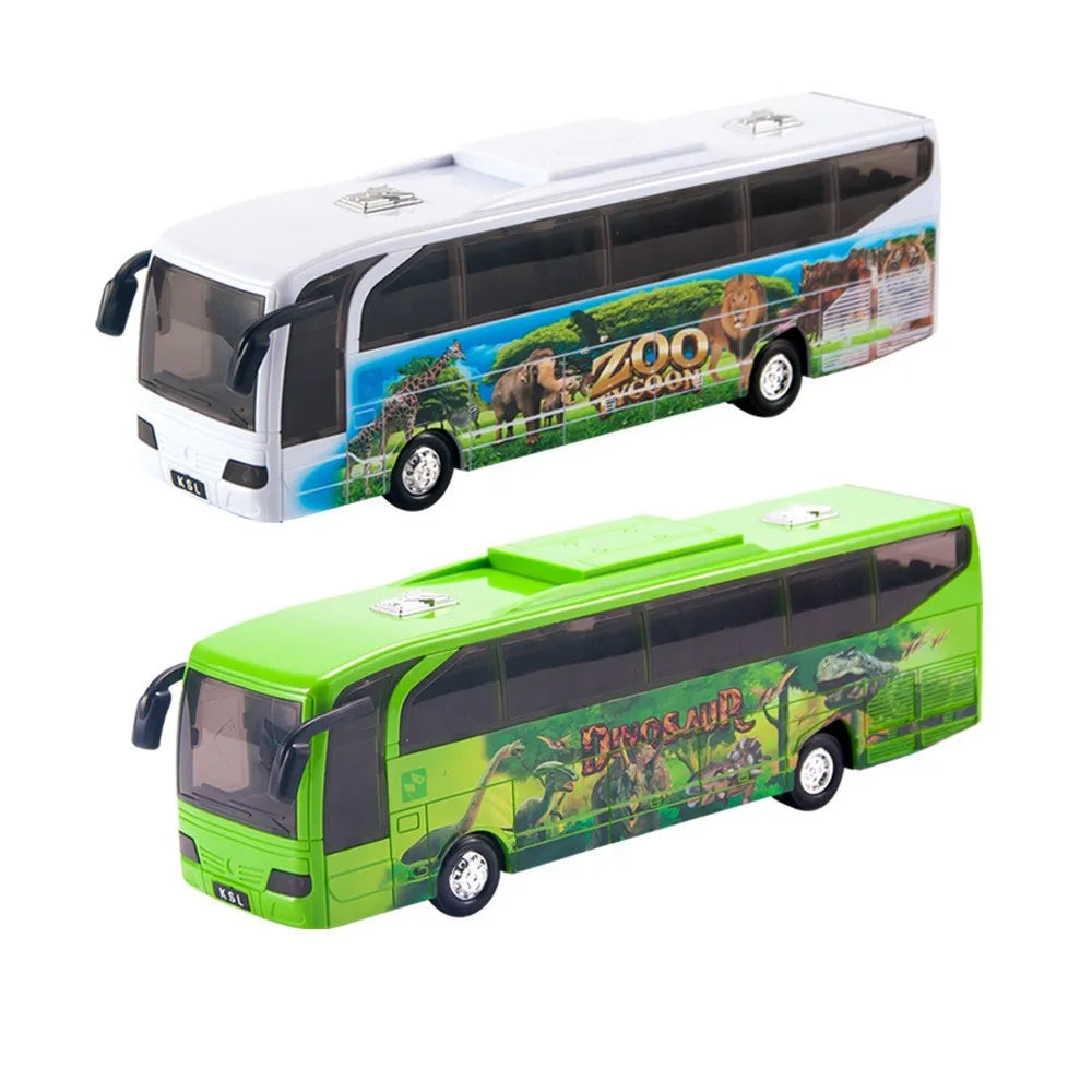 School Bus Toys Cars Plastics Little Cars City Bus With Sound And Light Up Friction Powered Cars Play Toys Gift For Kids