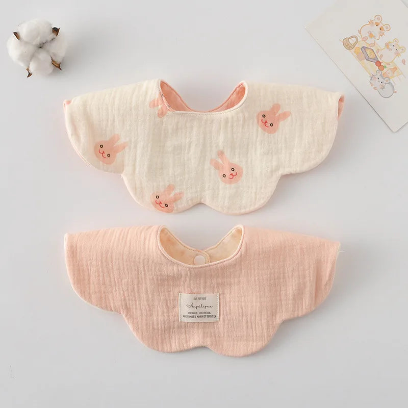 New Cute Cotton Baby Feeding Drool Bib Infants Two-sided Usable Saliva Towel Soft Burp Cloth For Newborn Toddler Kids Bibs