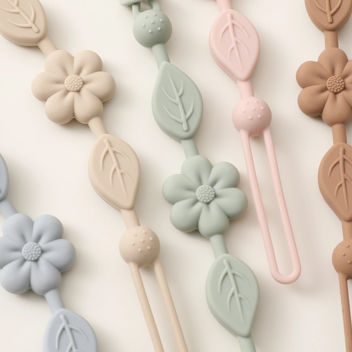 1pcs Baby Silicone Pacifier Chains, Flower Anti Loss Adjustable Pacifier Holder For Newborn, Suitable For Baby Toy Products